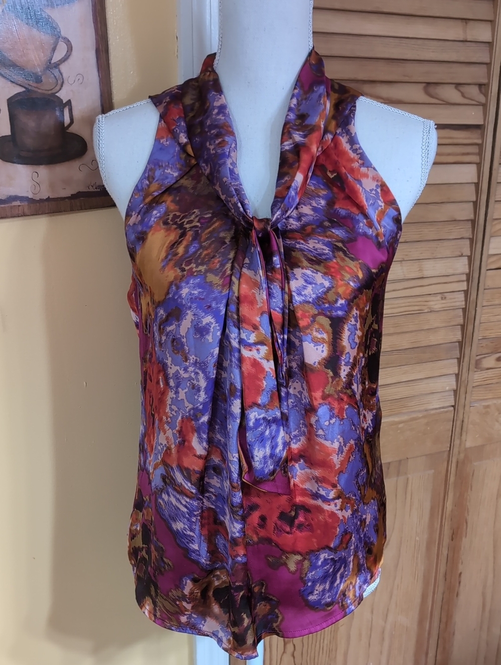 ADIVA Sleeveless Silky Career Top S